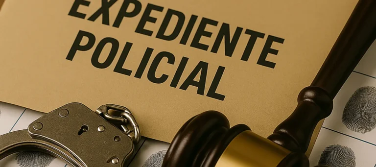 Expediente policial con antecedentes penales